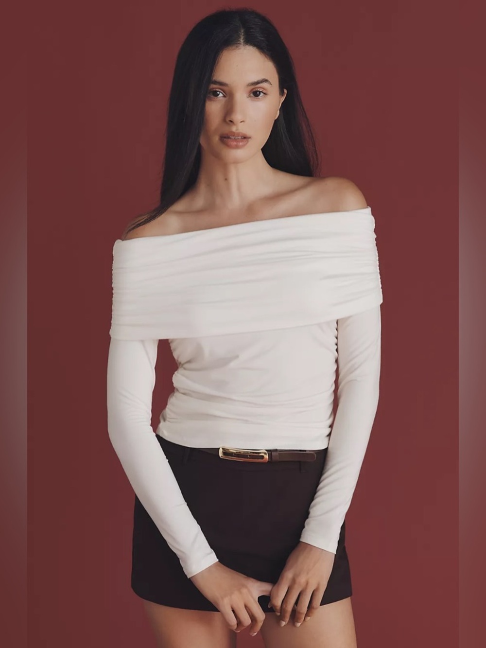 NWT REFORMATION Florentina Knit Off-The-Shoulder Top